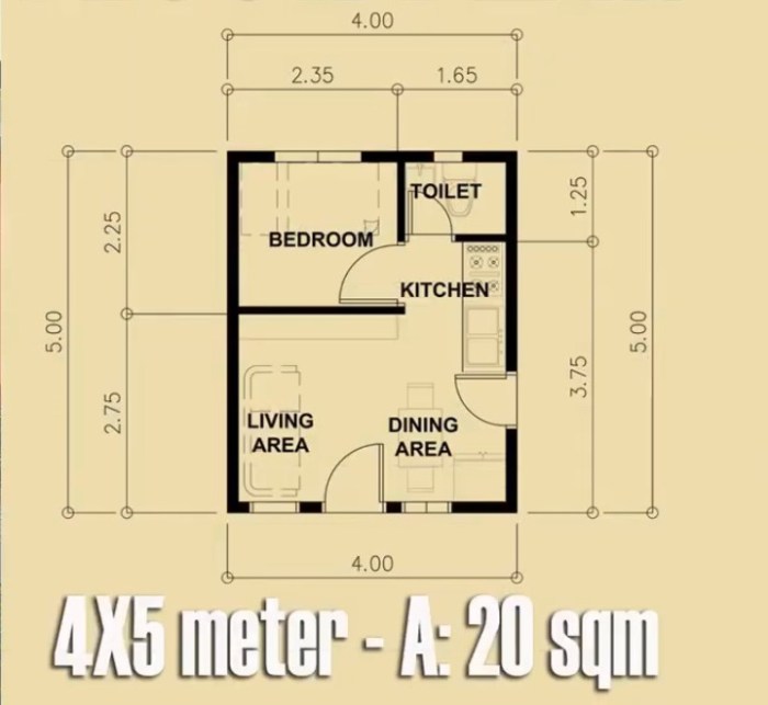 Desain rumah luas tanah 4 x 15