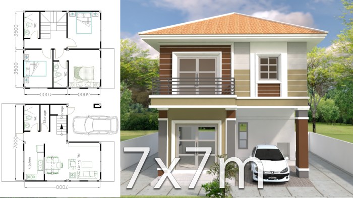 Desain rumah lebar 7 meter minimalis