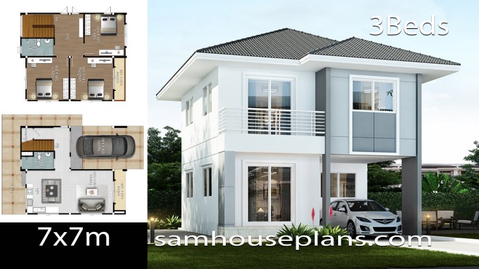 Desain rumah lebar 7 meter minimalis