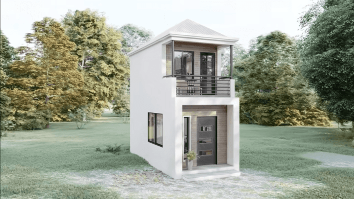 Desain rumah lantai 2 ukuran 50 meter