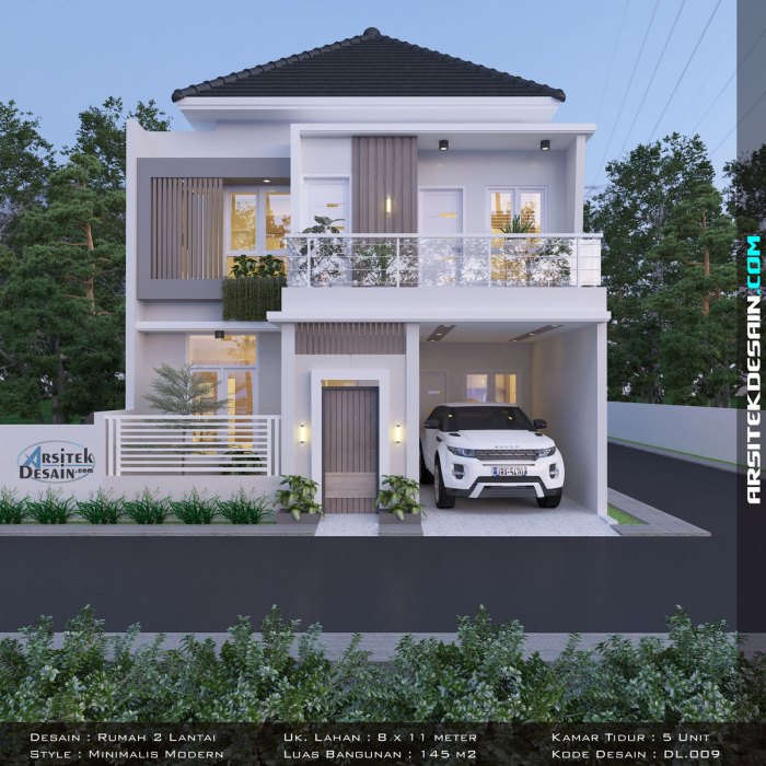 Desain rumah melebar 11x8