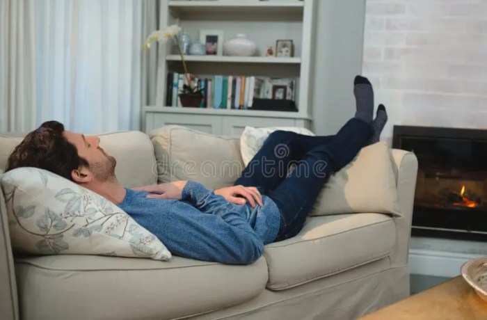 Couch man sleeping drunk young living room dreamstime preview