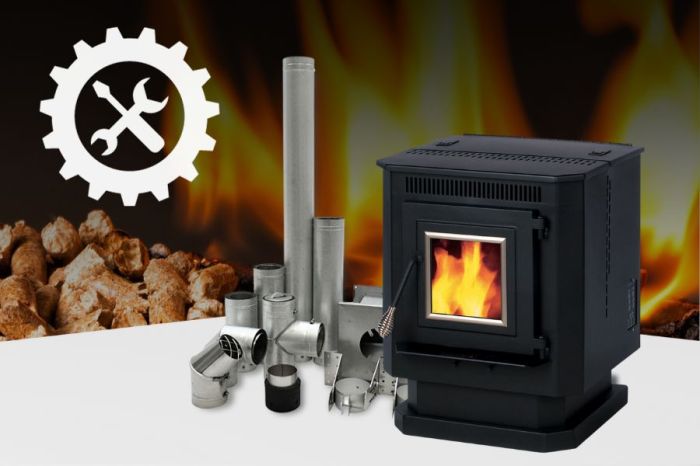 Pellet stove installation part